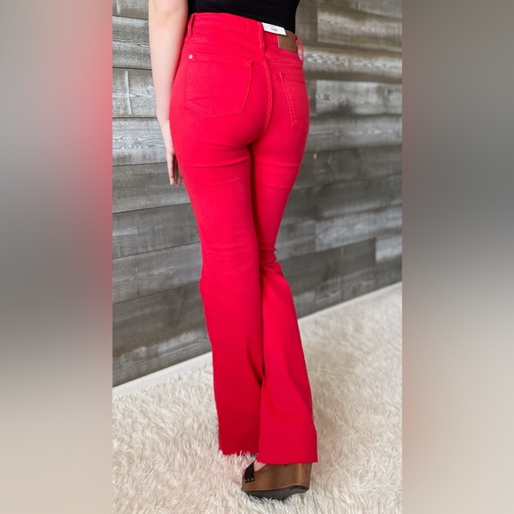 RESTOCK ALERT! judy blue high waist tummy control top red flares JB88833REG - Picture 6 of 12